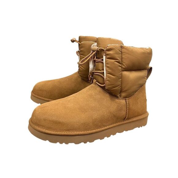 UGG Boots Womens 11 Brown Suede Maxi Toggle Chestnut Sheepskin Classic